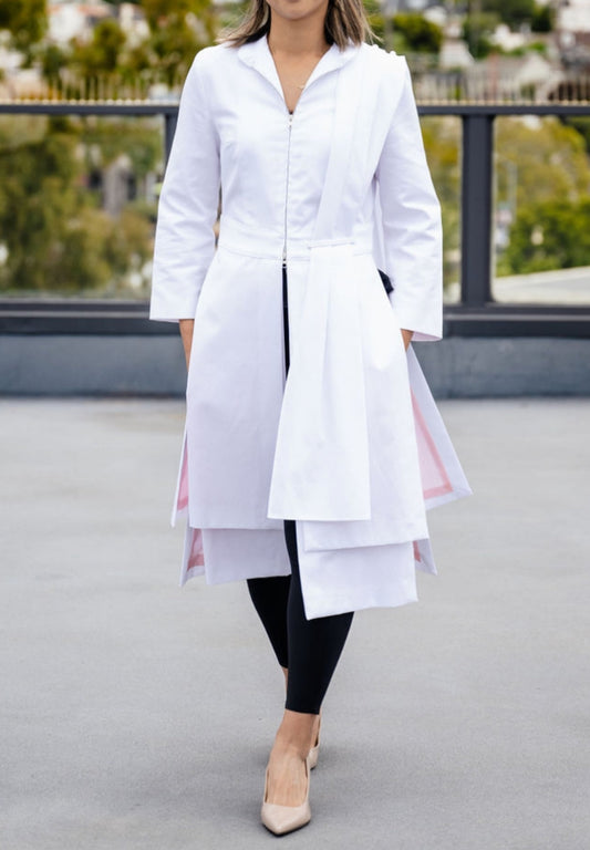 The Modern White INDI Coat for Healthcare Professionals