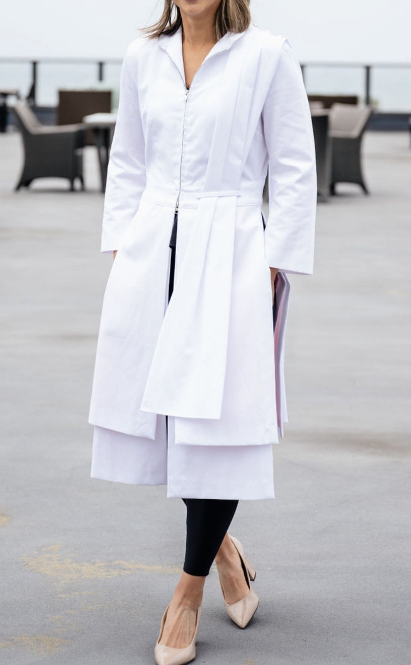 The Modern White INDI Coat for Healthcare Professionals